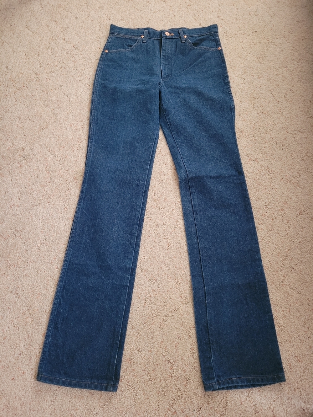 Wrangler Dark Blue Jeans 33x38 Tall